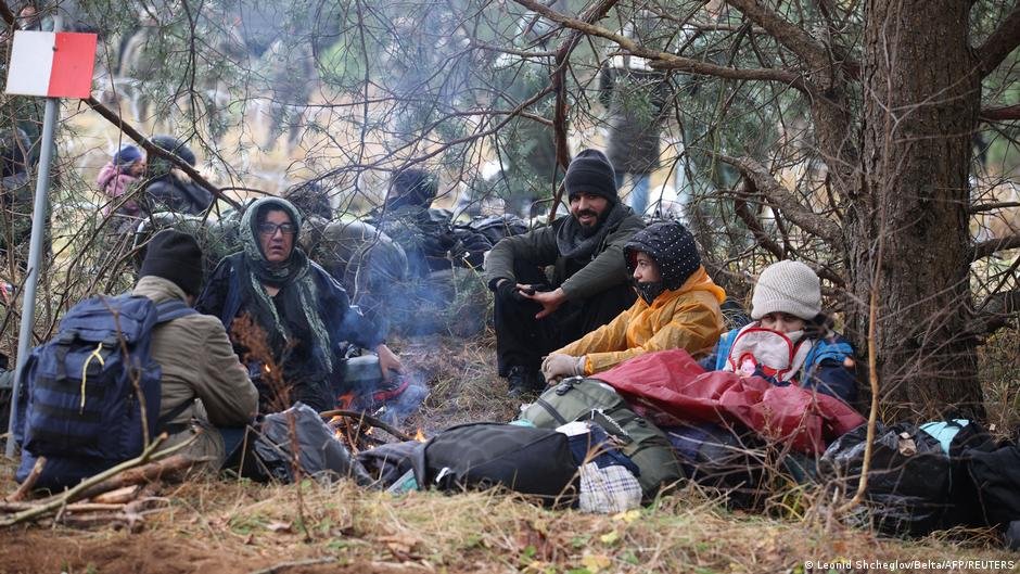 From the file: An image from November shows migrants in the forest near the border between Poland and Belarus |  Photo: Leonid Shcheglov/Belta/AFP/REUTERS