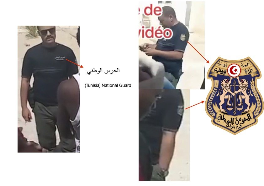 Members of the Tunisian National Guard appear to be in charge of detaining sub-Saharans at the Ibn al-Jazzar high school in Kebili | Photo: Private