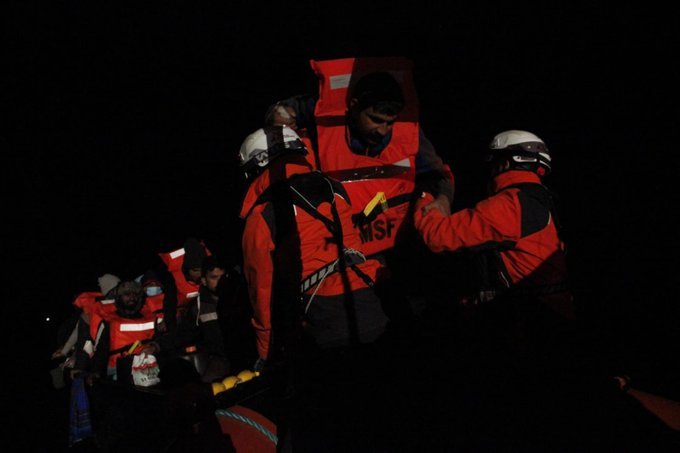 The rescue of mostly Bangladeshi people from the Mediterranean | Source: @MSF_Sea twitter feed / @MonrasAndrea