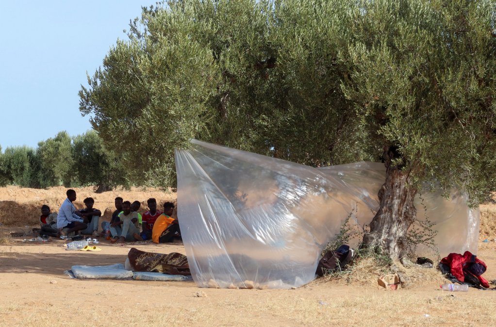 Un camp de migrants près de Sfax, à Jebiniana, en Tunisie, le 4 septembre 2023. Crédit : Reuters