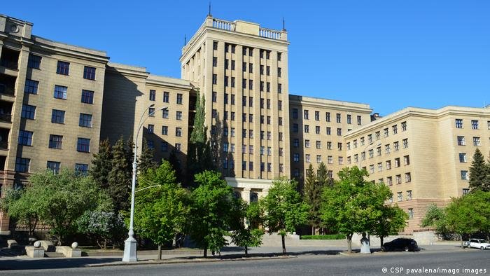 بناية كلية الطب بجامعة خاركيف، قبل تدميره بقصف روسي