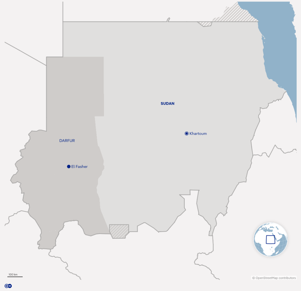 A map of Sudan | Credit: Deutsche Welle