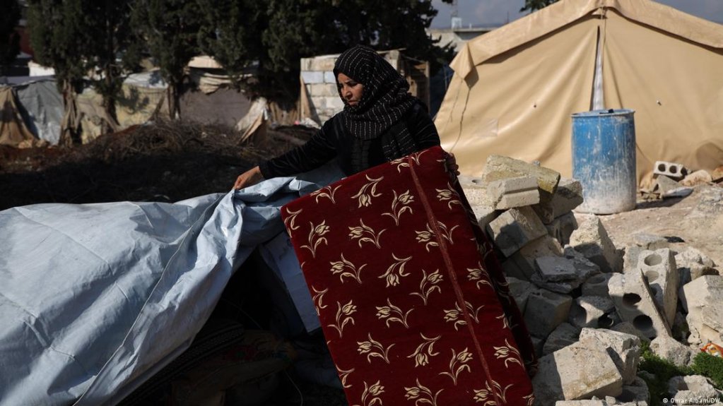 Two of Maryam abo Atban's children died in the earthquake on February 6, 2023. | Photo: Omar Albam/DW