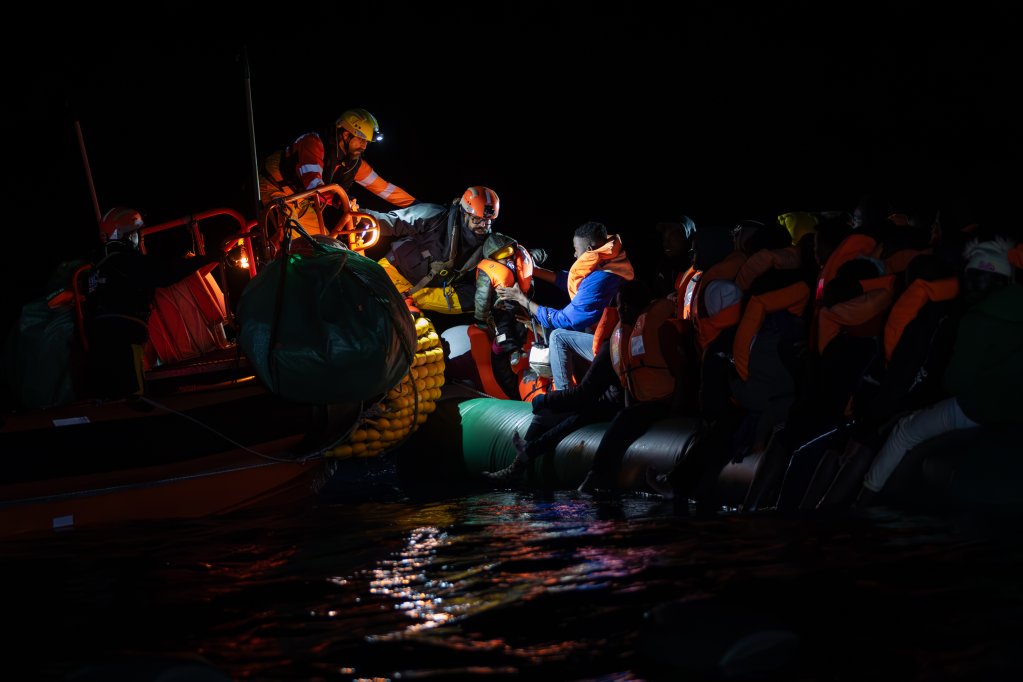 File photo: The crew of the Ocean Viking rescue migrants in the Mediterranean in the night between January 20 and 21, 2025 | Photo: Max Cavallari / SOS Mediterranée press office