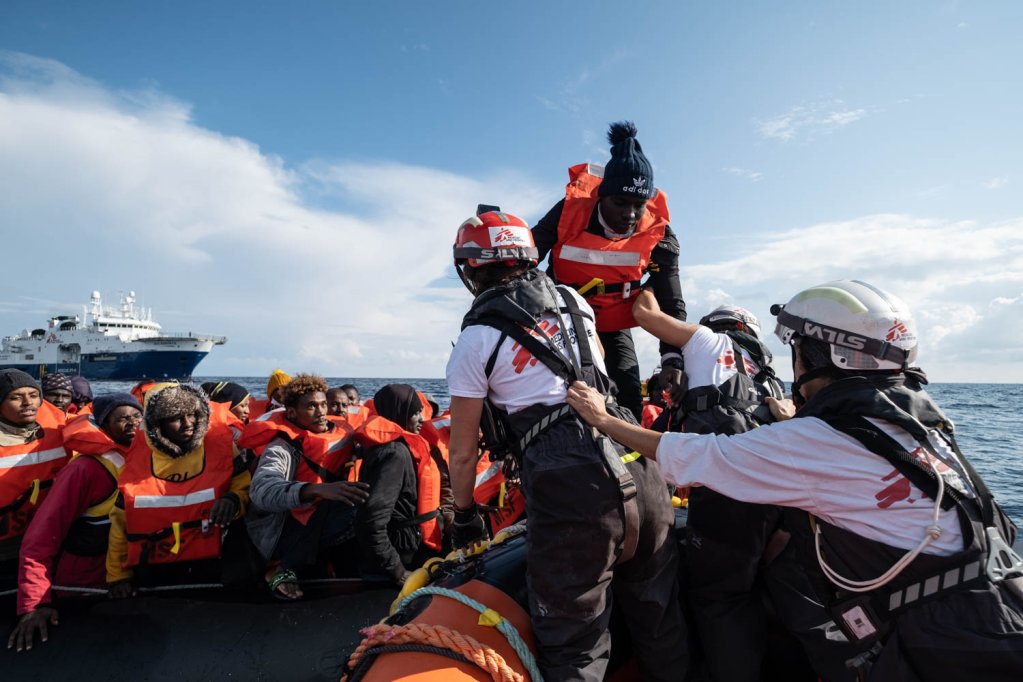 The crew of the Geo Barents rescued 73 migrants in international waters off Libya on January 7, 2023 | Photo: MSF / Nyancho NwaNri