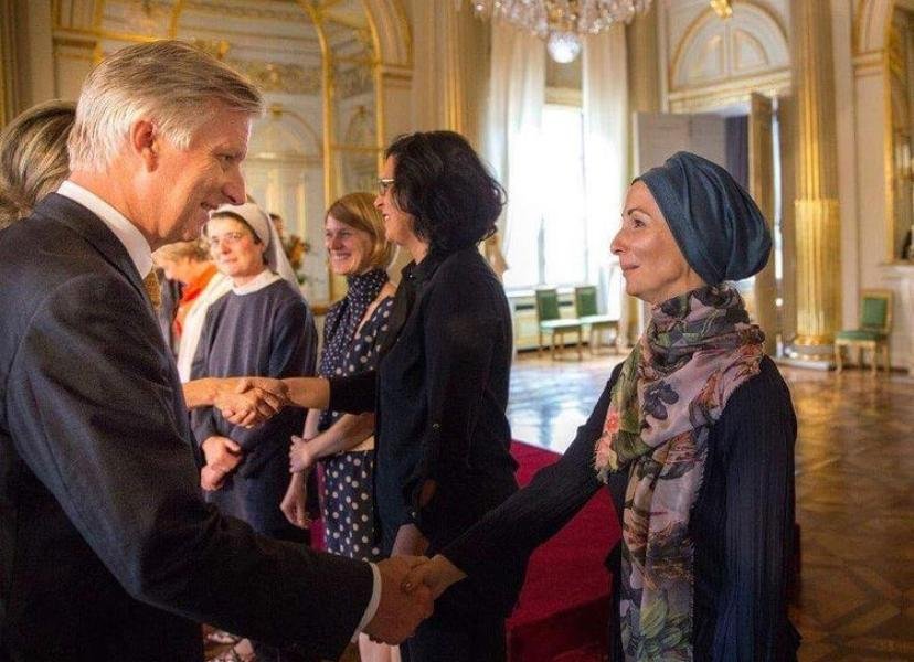 Louma Albik was honored by the Belgian King and Queen for her efforts | Photo: Private