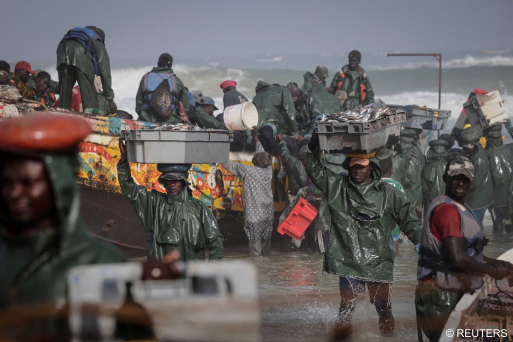 Porters carry freshly caught fish in Fass Boye, Senegal, March 20, 2024. | Photo: REUTERS/Zohra Bensemra