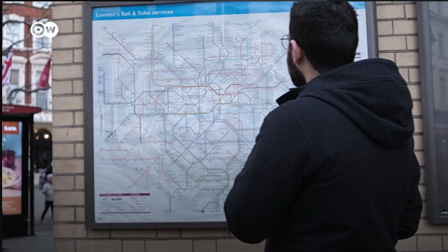 Omar Farooq, whose name has been changed to protect his identity, had found a job in London, now he is being asked to move to Leeds | Photo: Screenshot from DW Report / DW / Kate Martyr
