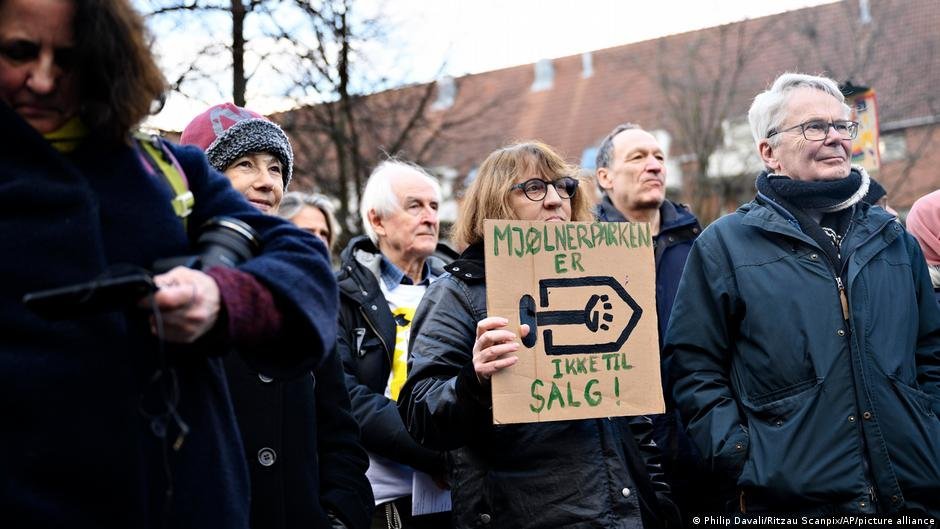 Une manifestation contre la "loi ghettos" à Copenhague. Crédit : Picture alliance