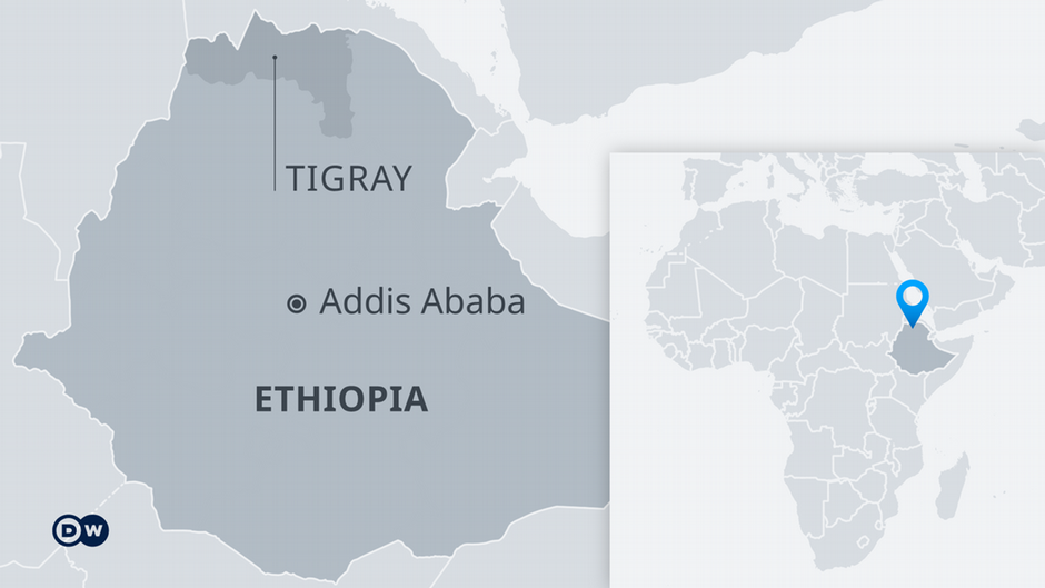 Map of Tigray region in Ethiopia | Credit: DW