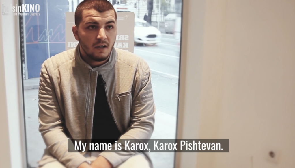 A screenshot of Karox in the HHC film about his journey to finally receive asylum in Serbia | Source: Screenshot from Hungarian Helsinki Committee film