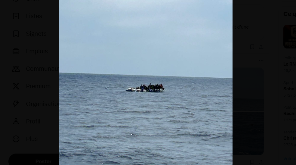 The "Madleen" came to the rescue of a migrant boat in distress on June 5, 2025 | Source: Rima Hassan's X account @RimaHas