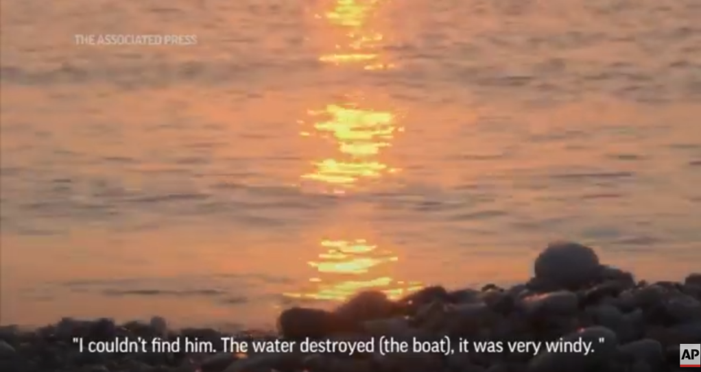 N.A. told the news agency AP that he lost his son as he fell into the water | Source: Screenshot AP Video