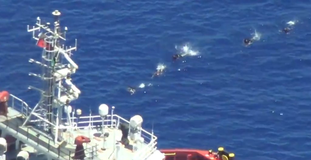 File photo: Pictures provided by Sea-Watch and posted to Twitter at the time show some of the migrants swimming towards the Vos Triton on June 14, 2021 | Source: Twitter page Sea-Watch @seawatch_intl