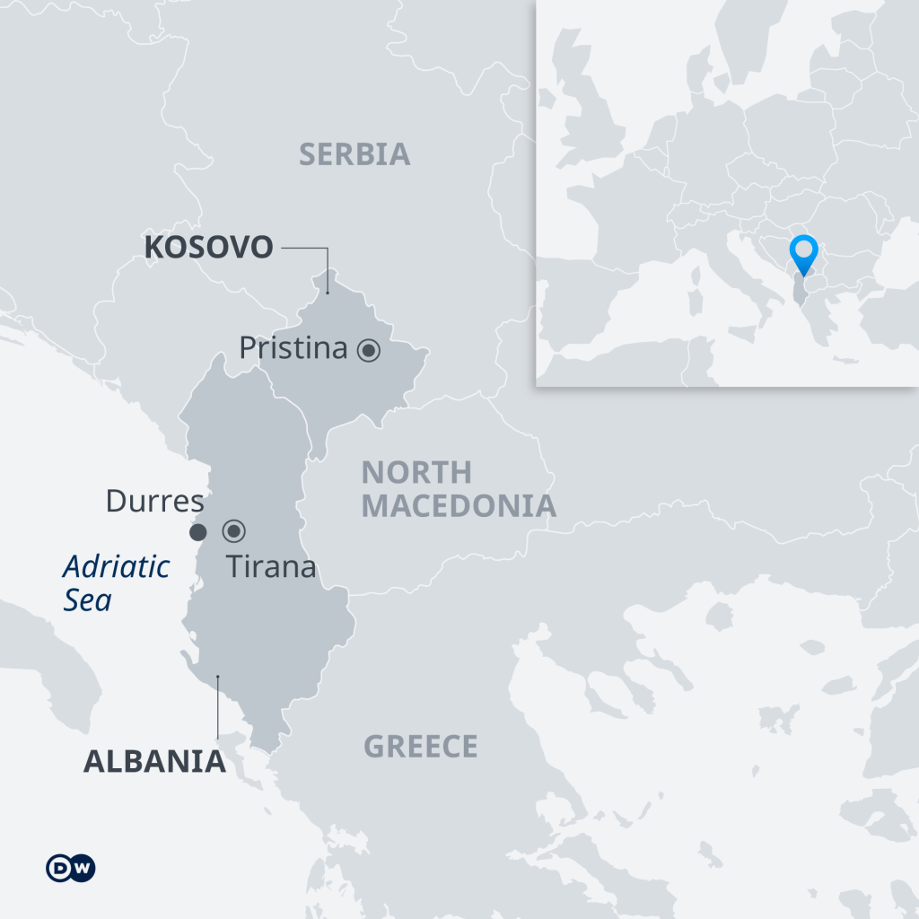 A map of Albania | Source: DW