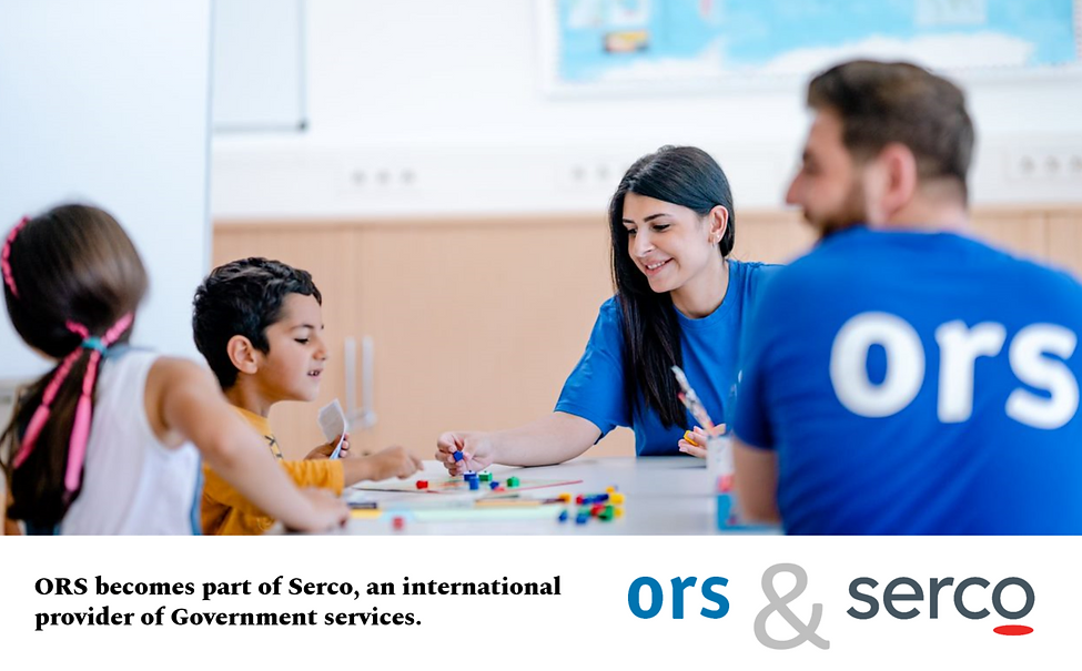 A publicity shot celebrating when ORS became part of the Serco group | Source: ORS website germany ors-group.org