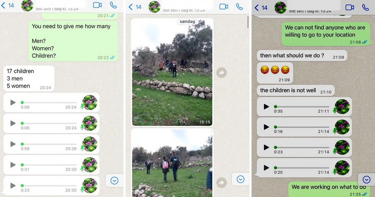 A screenshot of some of the WhatsApp exchanges between Aegean Boat Report and the group | Source: Screenshot, Aegean Boat Report Blog