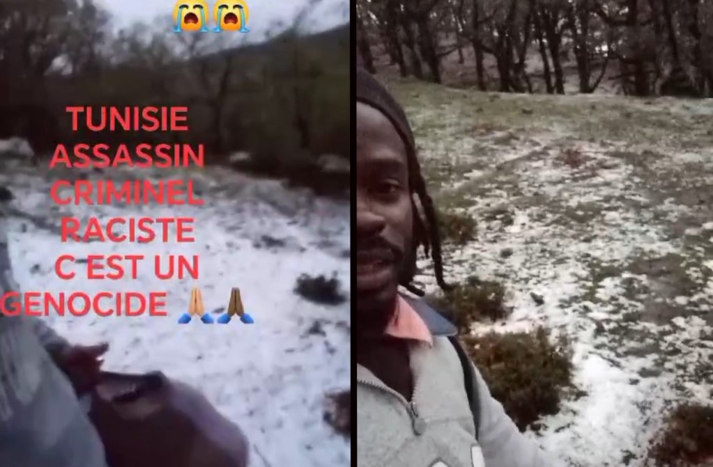Extracts from videos of migrants in the snow, on the border between Tunisia and Algeria. | Photo: Private