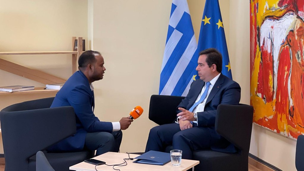 InfoMigrants interviewed Greek Minister of Migration and Asylum Notis Mitarachi, August 23, 2022 | Photo: Arafatul Islam