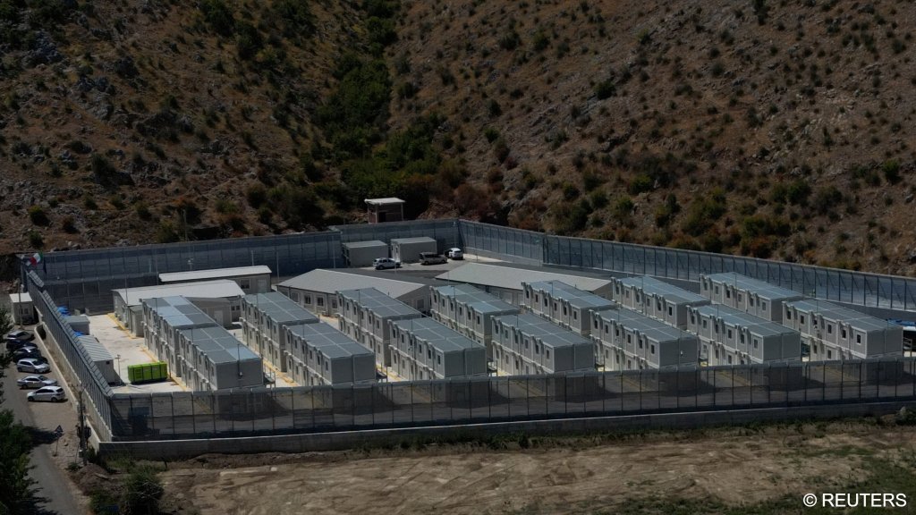A drone view shows a migrant detention centre in Gjader, Albania, July 31, 2025. The facility was set up under an Italian government plan to process migrants rescued at sea | Photo: REUTERS/Florion