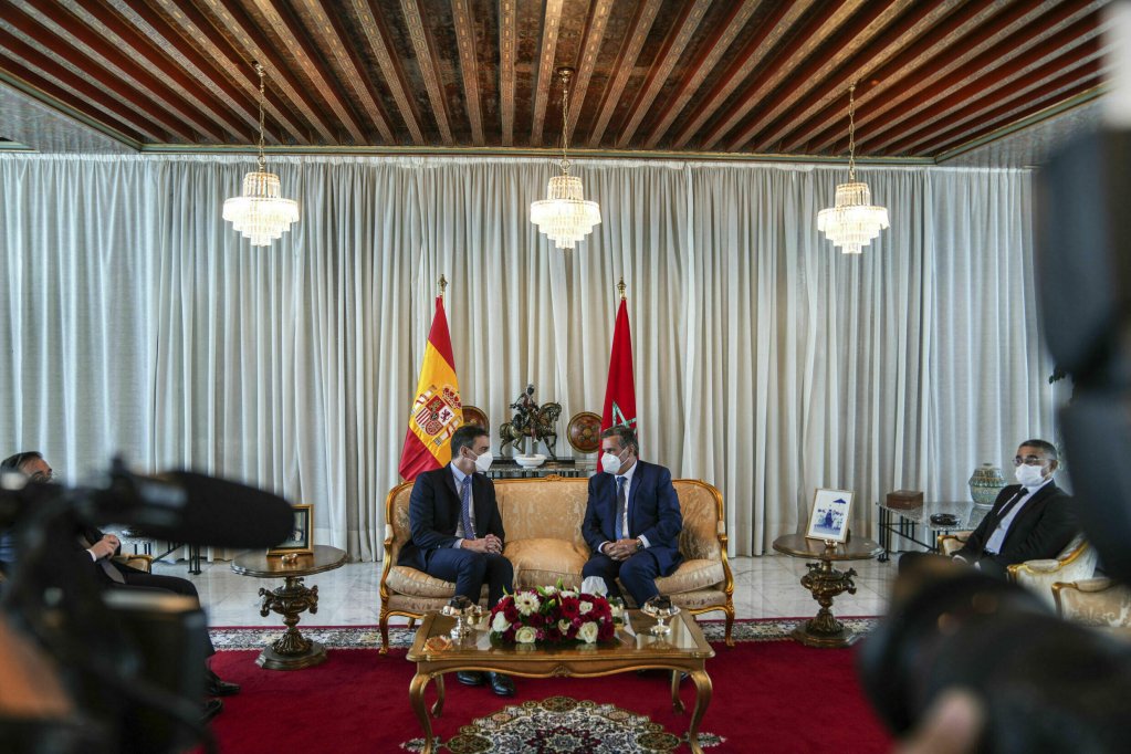 File photo: Spanish Prime Minister Pedro Sanchez and Morocco's Prime Minister Aziz Akhannouch in Rabat in 2022 | Photo: Mosa'ab Elshamy/AP 