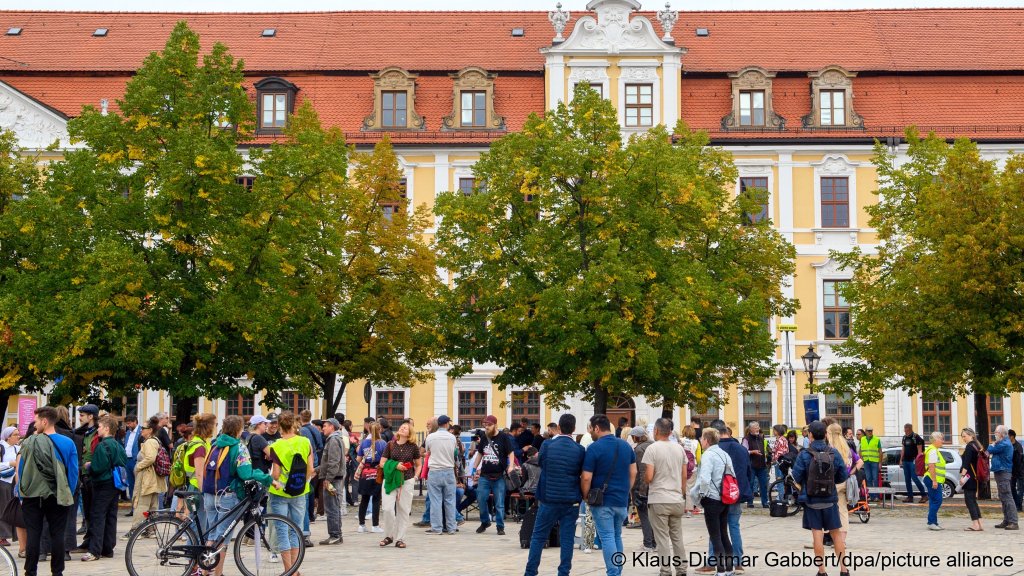 Immigrants and supporters of local immigrant-owned businesses took part in a rally in front of the state parliament in Magdeburg, Saxony-Anhalt, Germany on August 26, 2026 to protest against hate, exclusion and discrimination | Photo: picture-alliance
