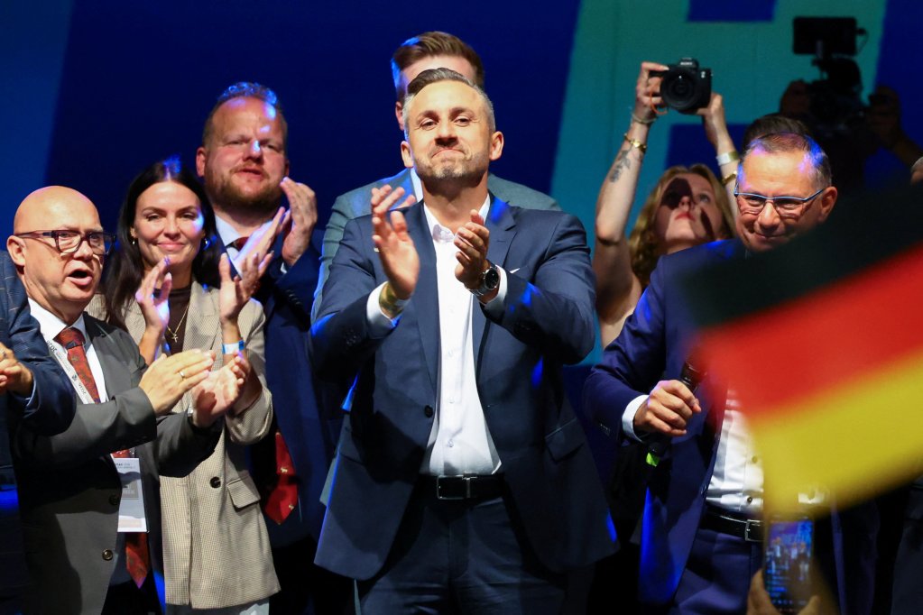 The AfD’s leading candidate in the German state of Saxony-Anhalt, 35-year-old Ulrich Siegmund, claims victory in the September 2026 state election | Photo: Reuters