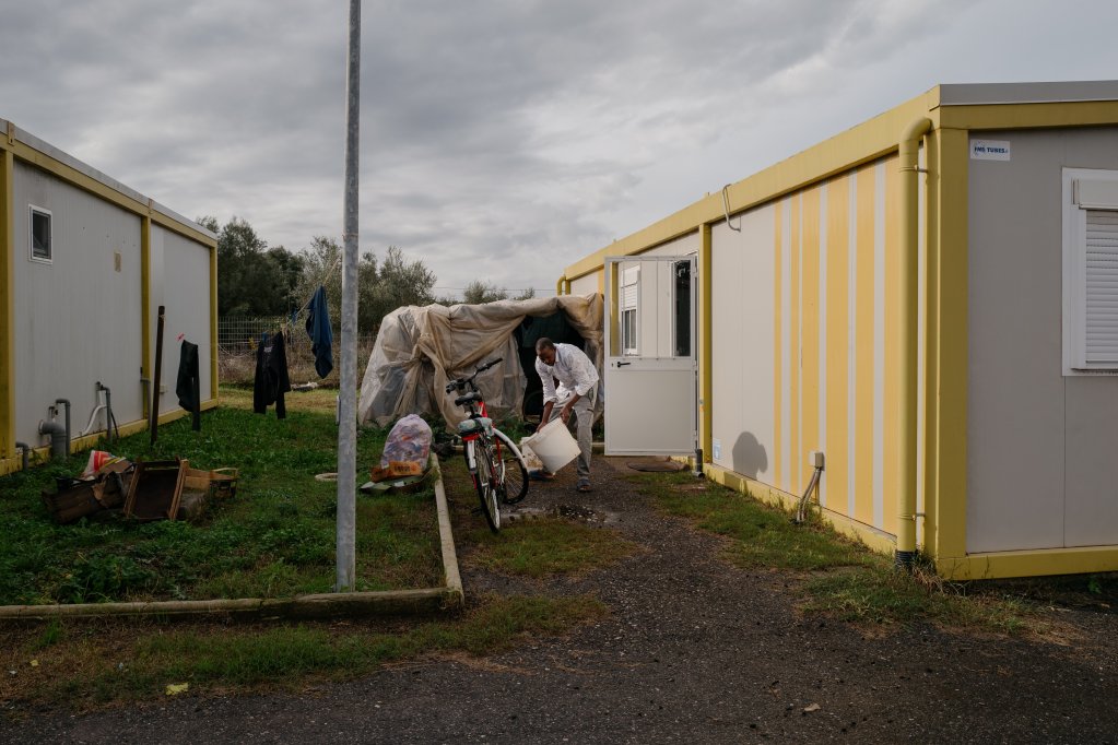 The Borgo Sociale de Contrada Russo (or container village) in Taurianova, Calabria, is located on land confiscated from the mafia. Photo: Valentina Camu for InfoMigrants