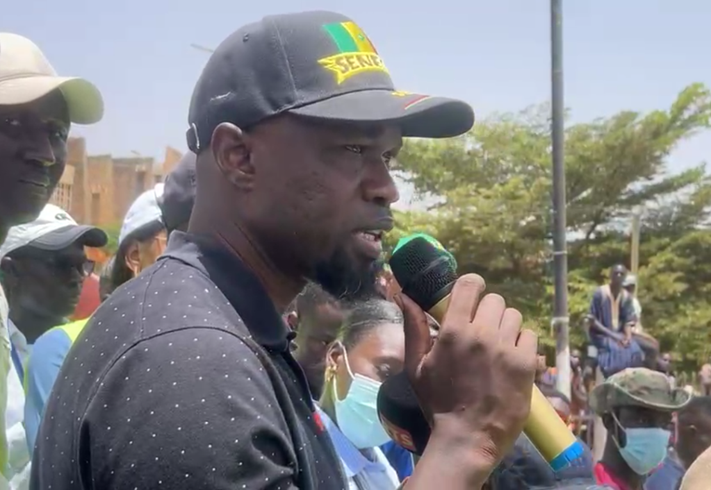 The speech by Ousmane Sonko at Gaston Berger University was broadcast live on the prime minister’s Facebook page | Screenshot Facebook