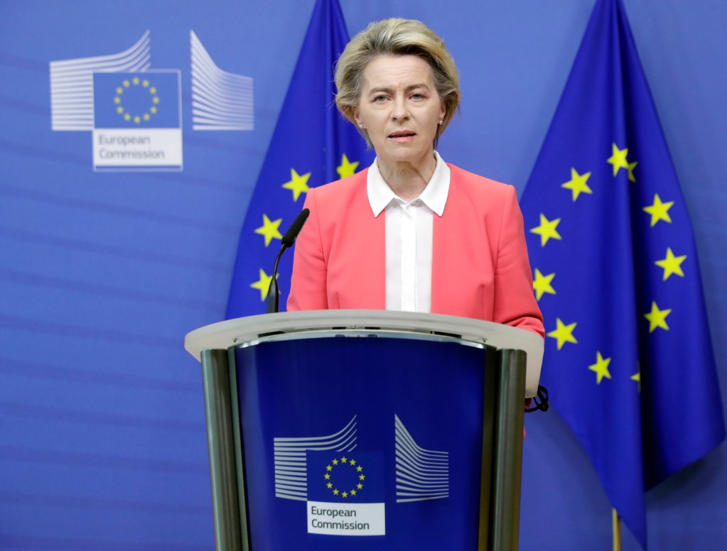EU Commission President Ursula von der Leyen said that Ukrainians fleeing war would be welcome in Europe | Photo: Reuters