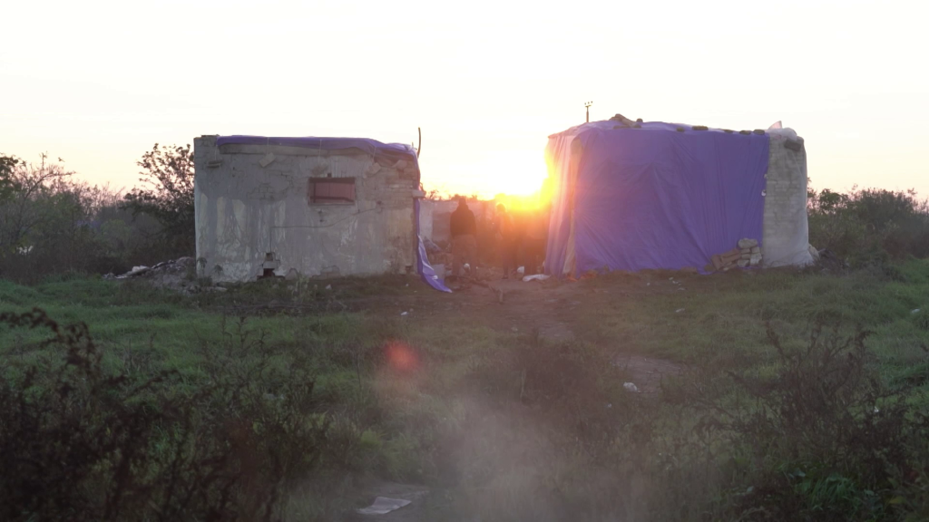 Makeshift shelters used by migrants in Serbia, near the Hungarian border, December 2022 | Image: Predrag Barbul