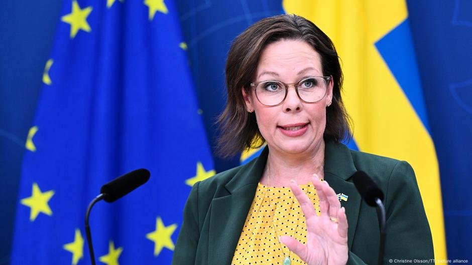 Swedish Minister for Migration Maria Malmer Stenergard has been working with her Nordic neighbors to try and coordinate migration policy across the region : Christine Olsson/TT/picture alliance