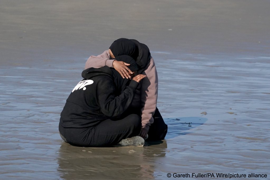 Tear gas was used against migrants who emerged from the dunes at Gravelines on Tuesday. Many waited on the beach for 'taxi boats' to arrive, others were not able to board the boats or were forced to return to the beach by police | Photo: Gareth Fuller/PA Wire