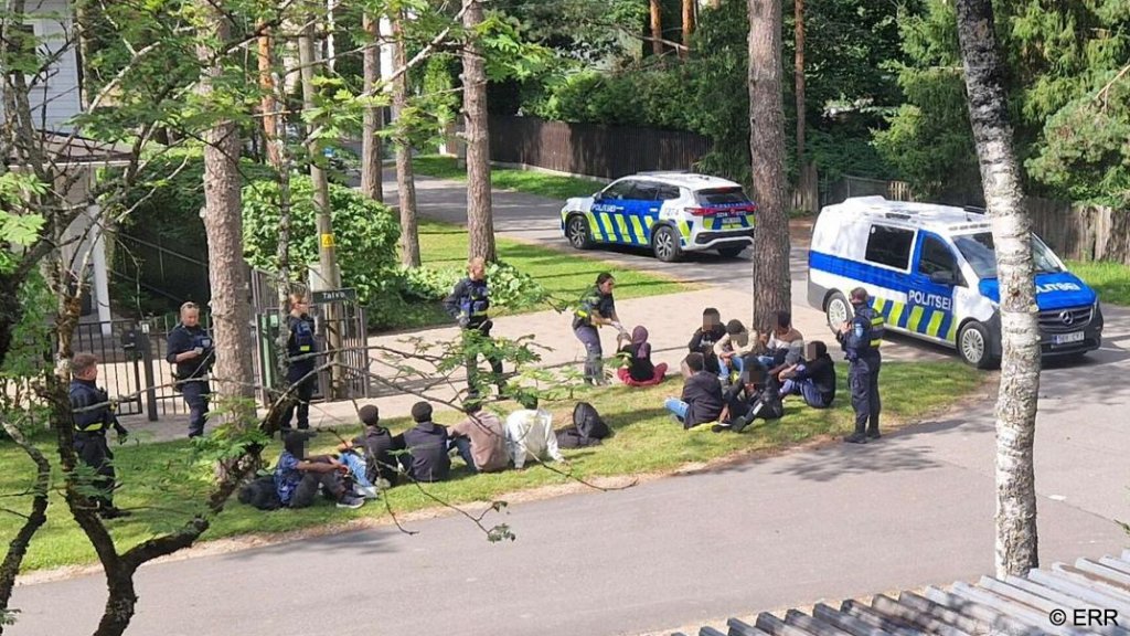 A police raid on suspected irregular migrants in Estonia's capital Tallinn in July | Photo: ERR