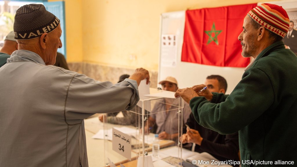 A man casts his vote at a polling station during parliamentary elections in Essaouira, Morocco, on September 23, 2026 | Photo by Moe Zoyari/Sipa USA