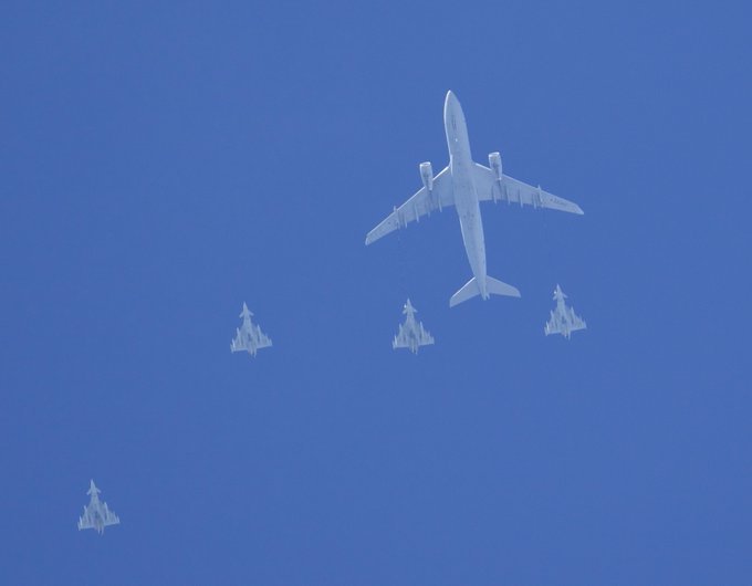 From file: According to reports in the British press, the government could be talking to the company AirTanker (pictured here) about whether they might operate deportation flights to Rwanda | Photo: @aviationtoo and posted on @AirTanker X feed