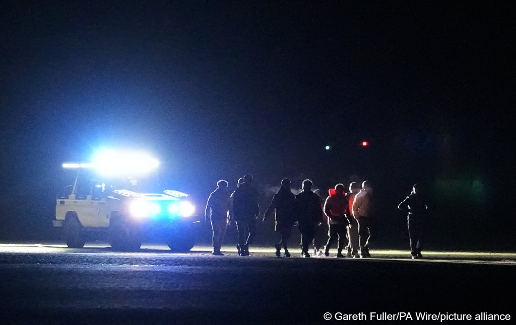 Migrant Channel crossing incidents. People thought to be migrants are followed by a police vehicle during an attempt to board a small boat in Gravelines, France | Photo: Gareth Fuller/PA Wire