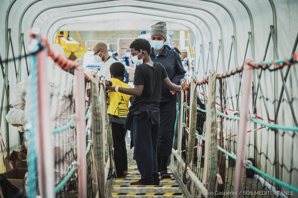 Disembarkation began on August 7 but continued to August 9, reported the humanitarian rescue organization SOS Mediterranee which runs the Ocean Viking | Photo: Flavio Gasperini / SOS Méditerranée