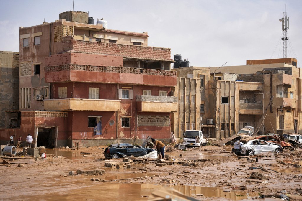 From file: Damaged vehicles and buildings in the city of Derna, east of Benghazi, after the wrath of Mediterranean Storm Daniel on September 11, 2023 | Photo: Press office of Libya's interim prime minister via AFP 
