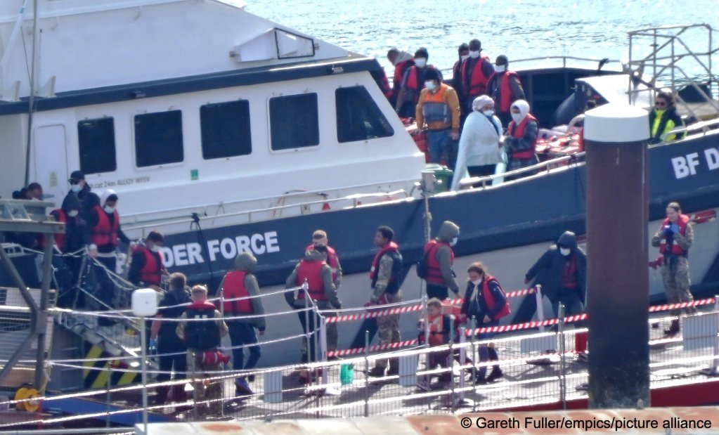 From file: Many of those who arrive by small boat in Dover are among the group who have received a notice of intent to fly them to Rwanda | Photo: Gareth Fuller/PA