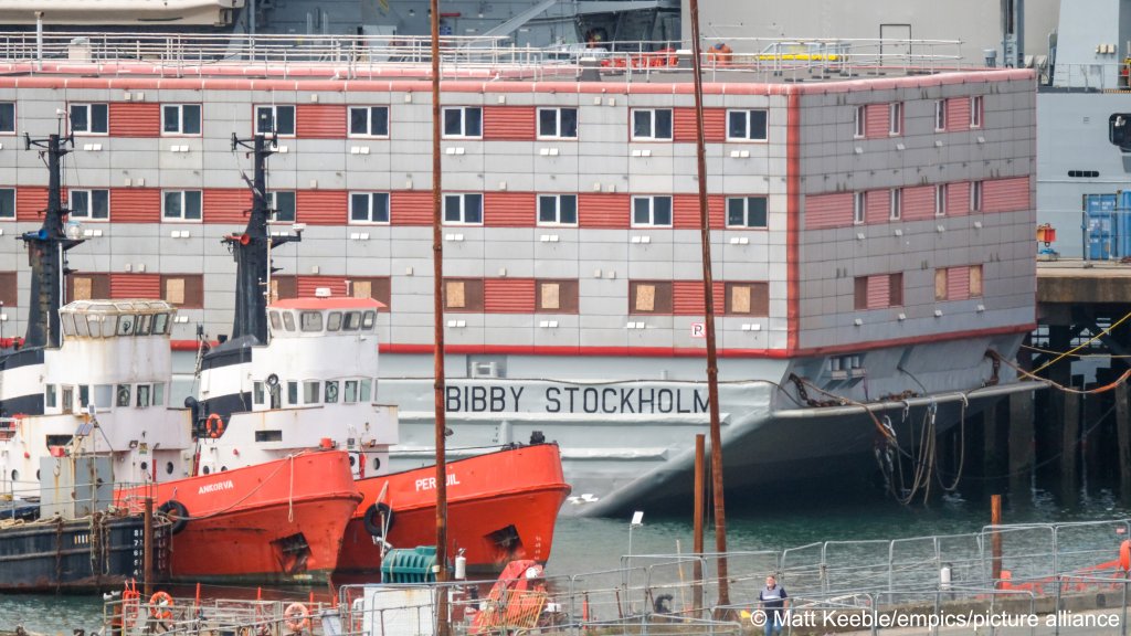 The accommodation barge, the Bibby Stockholm, is just one of the measures the UK government is bringing in to try and reduce accommodation costs for asylum seekers | Photo: Matt Keeble/empics/picture alliance