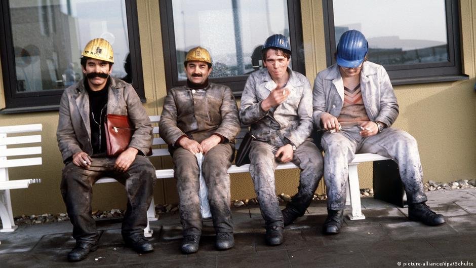 File photo: Turkish guest workers who worked in a German mine