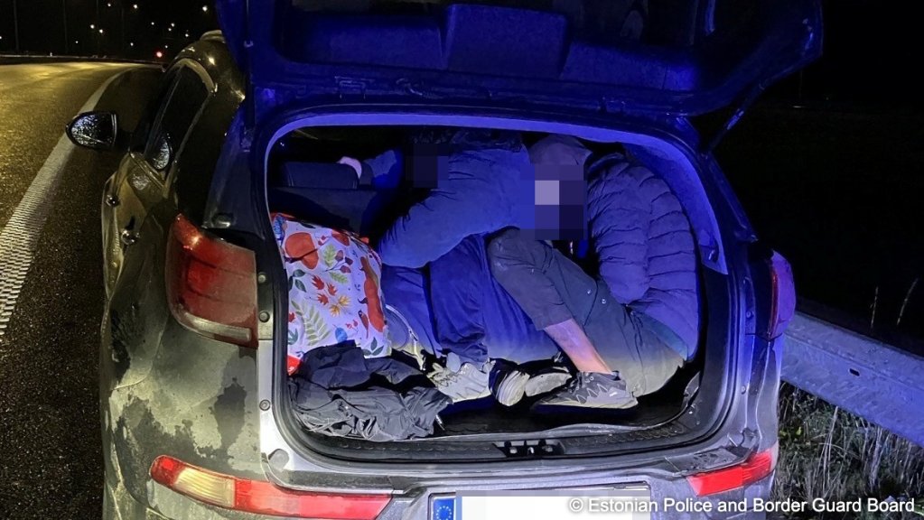 A vehicle with irregular migrants stopped by Estonian police this year (exact date unknown) | Source: Estonian Police and Border Guard Board