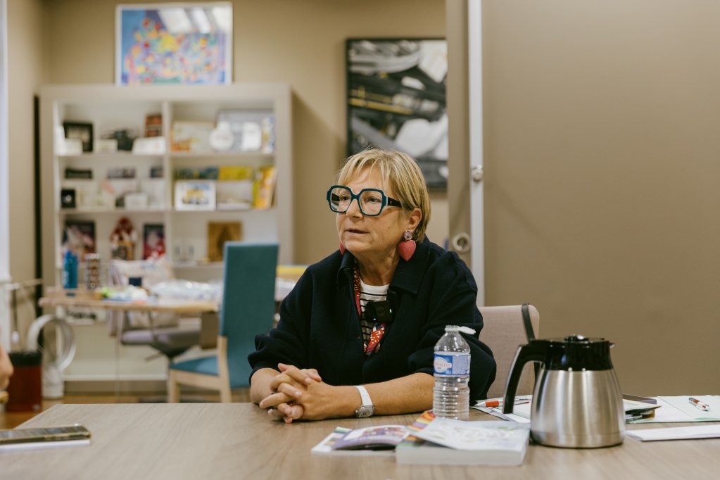 La maire de Calais, Natacha Bouchart. Crédit : Valentina Camu pour InfoMigrants