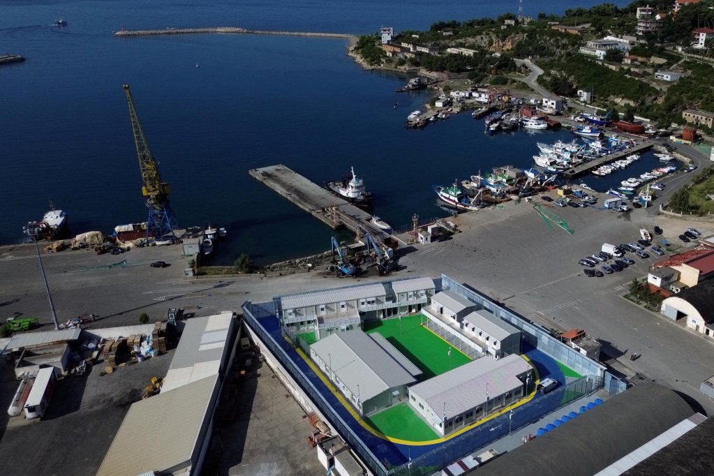 Le centre d'accueil pour les migrants arrivant d'Italie, à Shëngjin, en Albanie, le 4 juin 2024. Crédit : Reuters