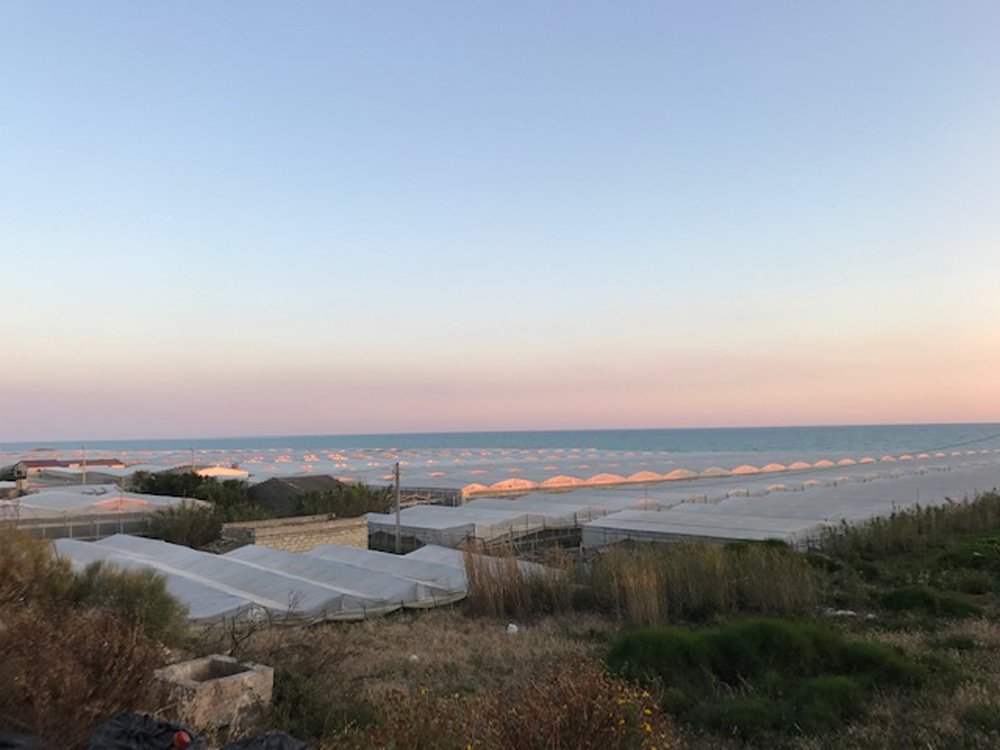 A picture of the greenhouses in the area around Ragusa, known as the 'Fascia Trasformata' | Photo: Emergency