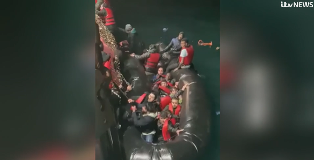 Screenshot of footage showing rescue operation in Channel on December 14, 2022 | Source: itvNews