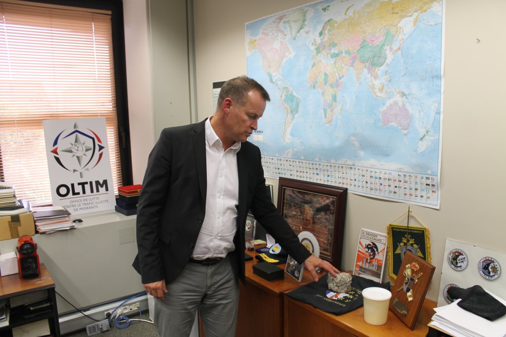 Xavier Delrieu, head of the Office for the Fight against Illicit Trafficking of Migrants (OLTIM) on September 11, 2025, in Lognes (Seine-et-Marne). Photo: Louis Chahuneau/InfoMigrants