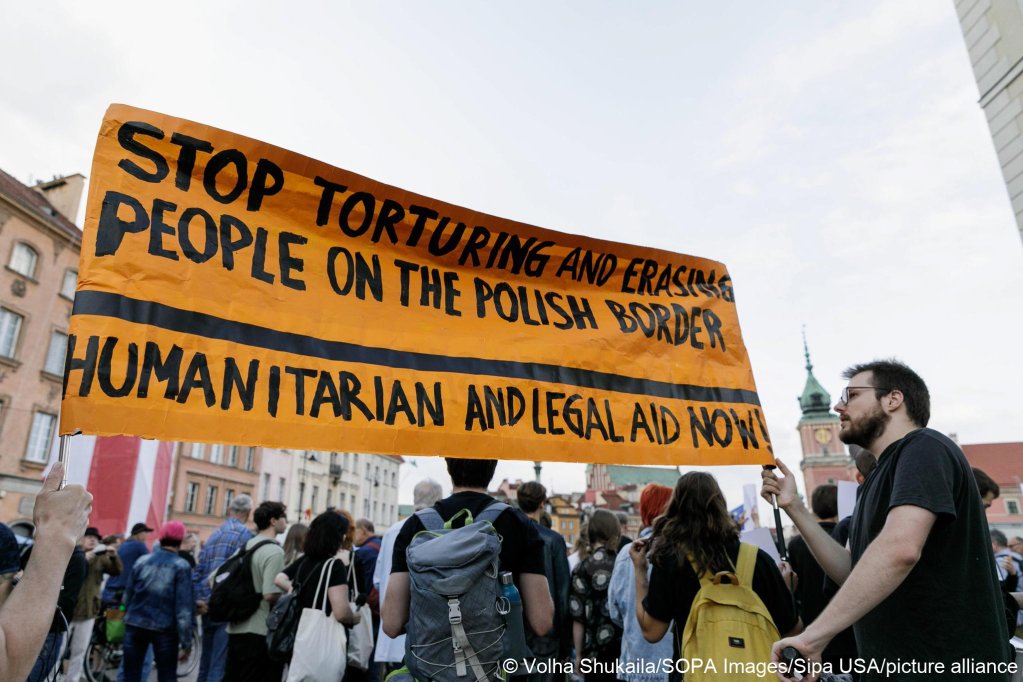 From file: Demonstrators in Poland protest about government actions at the border in June 2024 | Photo: Volha Shukaila / Sipa USA / picture alliance