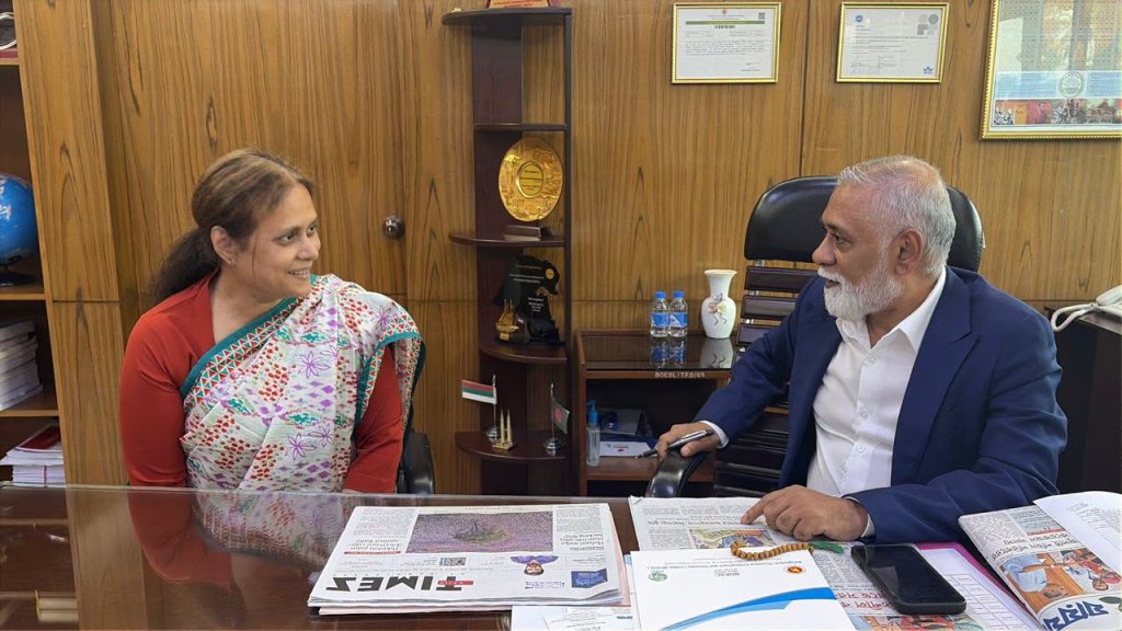 Bangladesh Ambassador to Greece Nahida Rahman Shumona visits the Bangladesh Overseas Employment and Services Limited (BOESL) office in Dhaka on August 9 2026 | Source: BOESL/Facebook